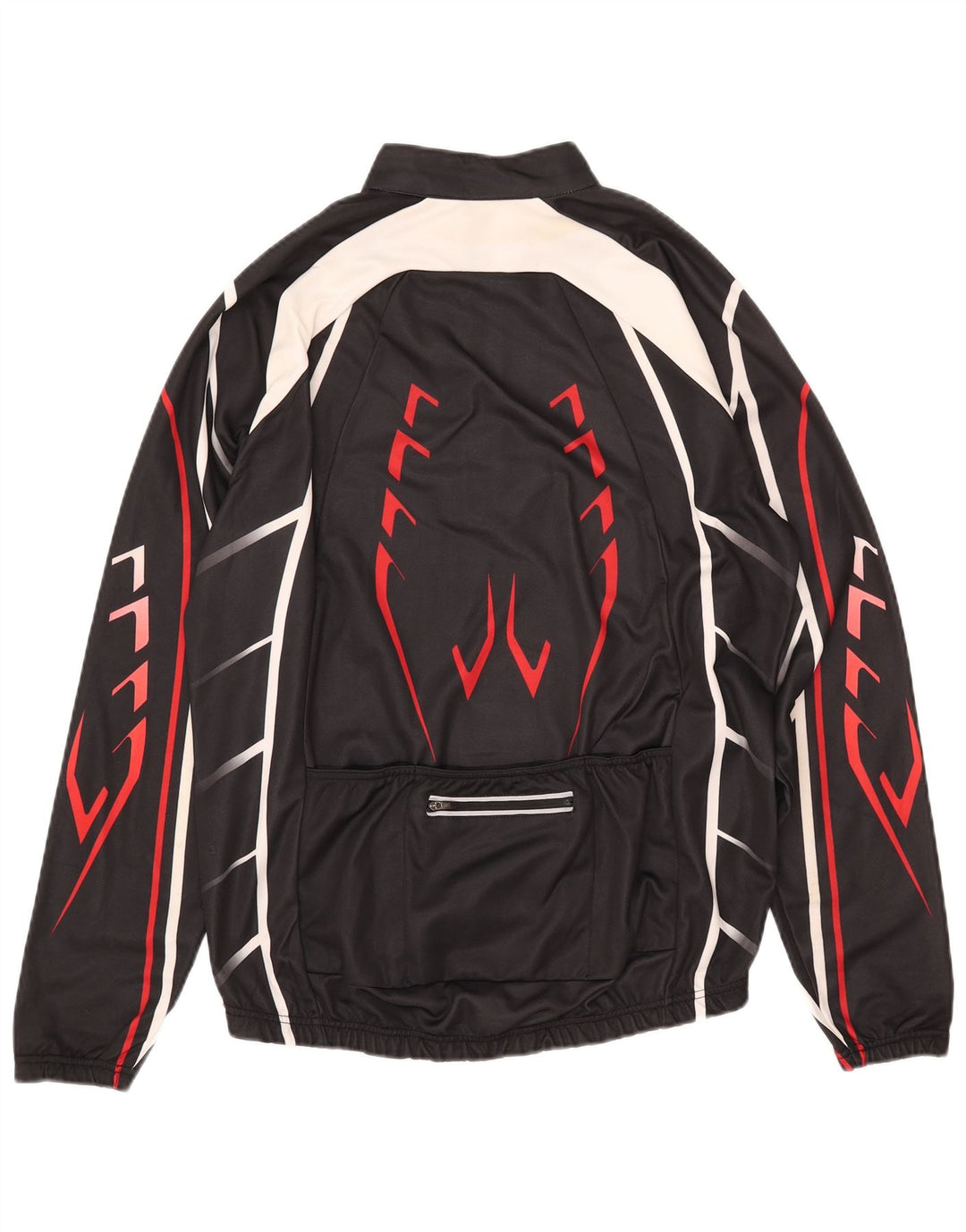 CRANE Herre Zip Neck Pullover Træningsdragt Top IT 52 Stor Sort Geometrisk