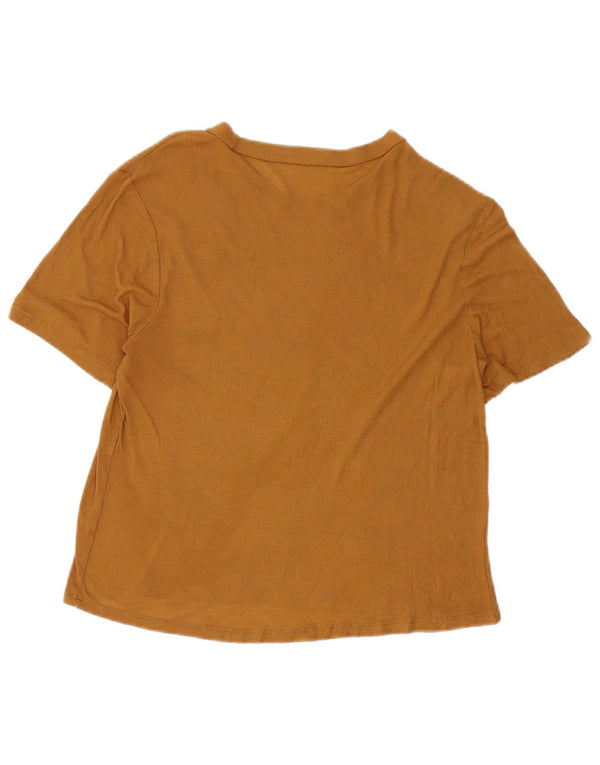 Zara Dame T-Shirt Top UK 14 Stor Brun
