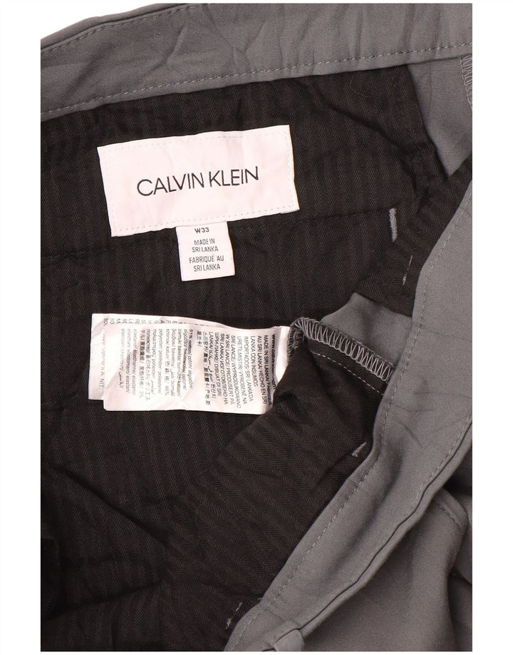 Calvin Klein Herre Chino Shorts W33 Medium Grey Bomuld