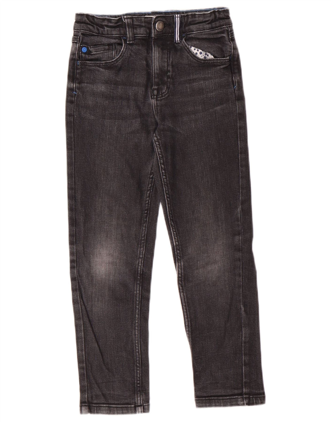 JOULES Boys Slim Jeans 5-6 Years W22 L20 Black Cotton