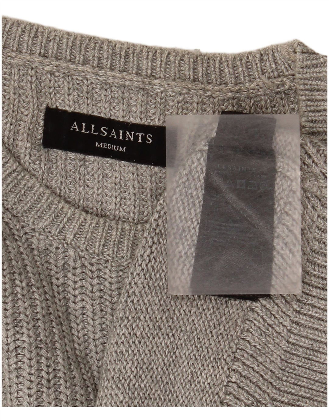 All Saints Herre Crew Neck sweater Medium Grey Bomuld