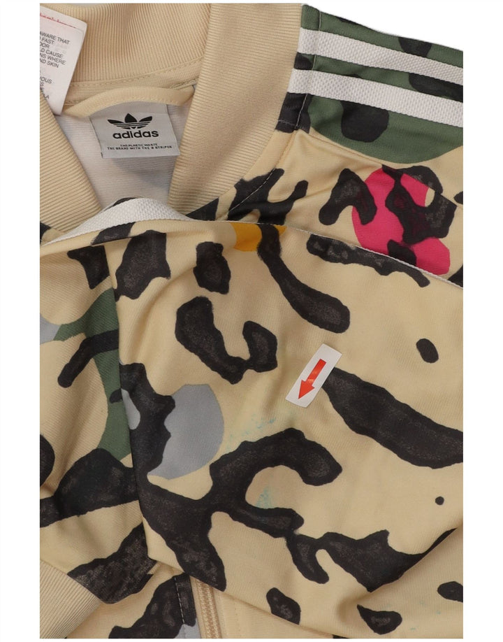 ADIDAS Pigetræningsdragt Topjakke 15-16 År Beige Dyreprint Polyester