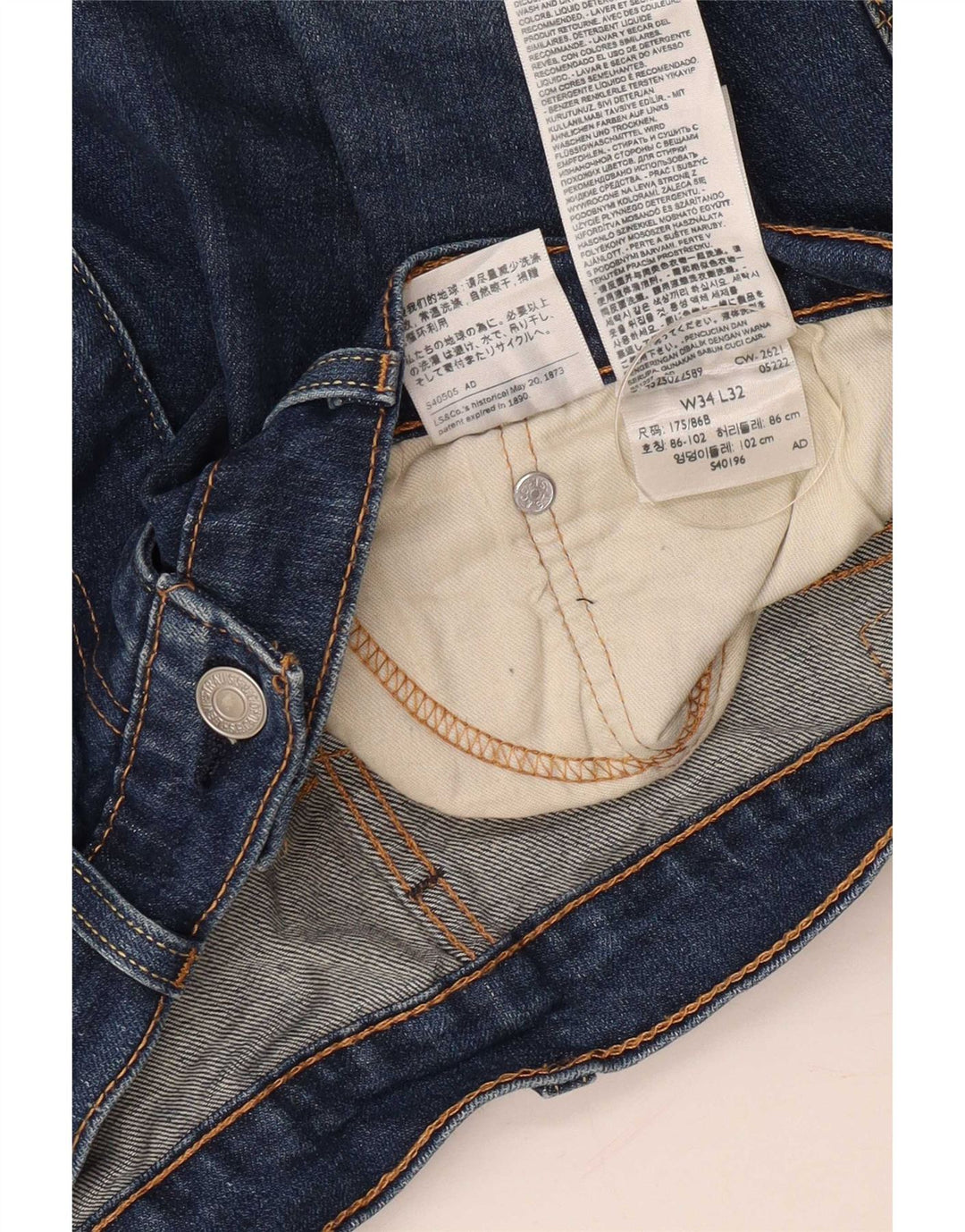Levi's Herre 511 Slim Jeans W34 L32 Blå Bomuld