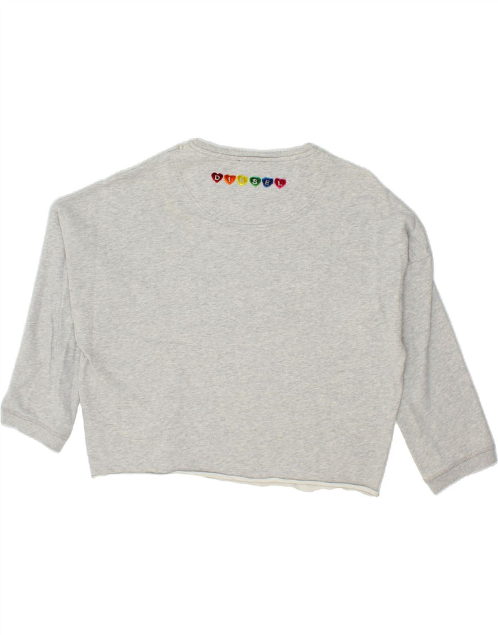 DIESEL Womens Oversized Top 3/4 Sleeve UK 14 Medium Grey Cotton Vintage Diesel and Second-Hand Diesel from Messina Hembry 