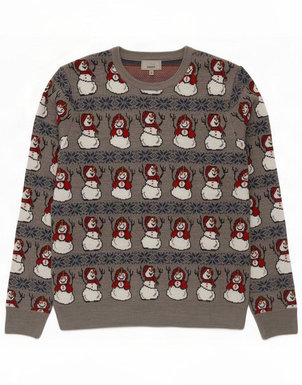 Marks & Spencer Herre sweater med rund hals, stor grå jul