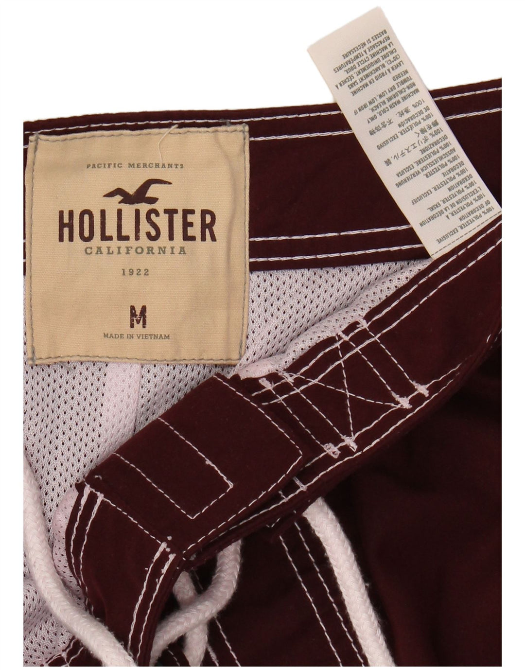HOLLISTER Badeshorts til mænd Medium Burgundy Polyester