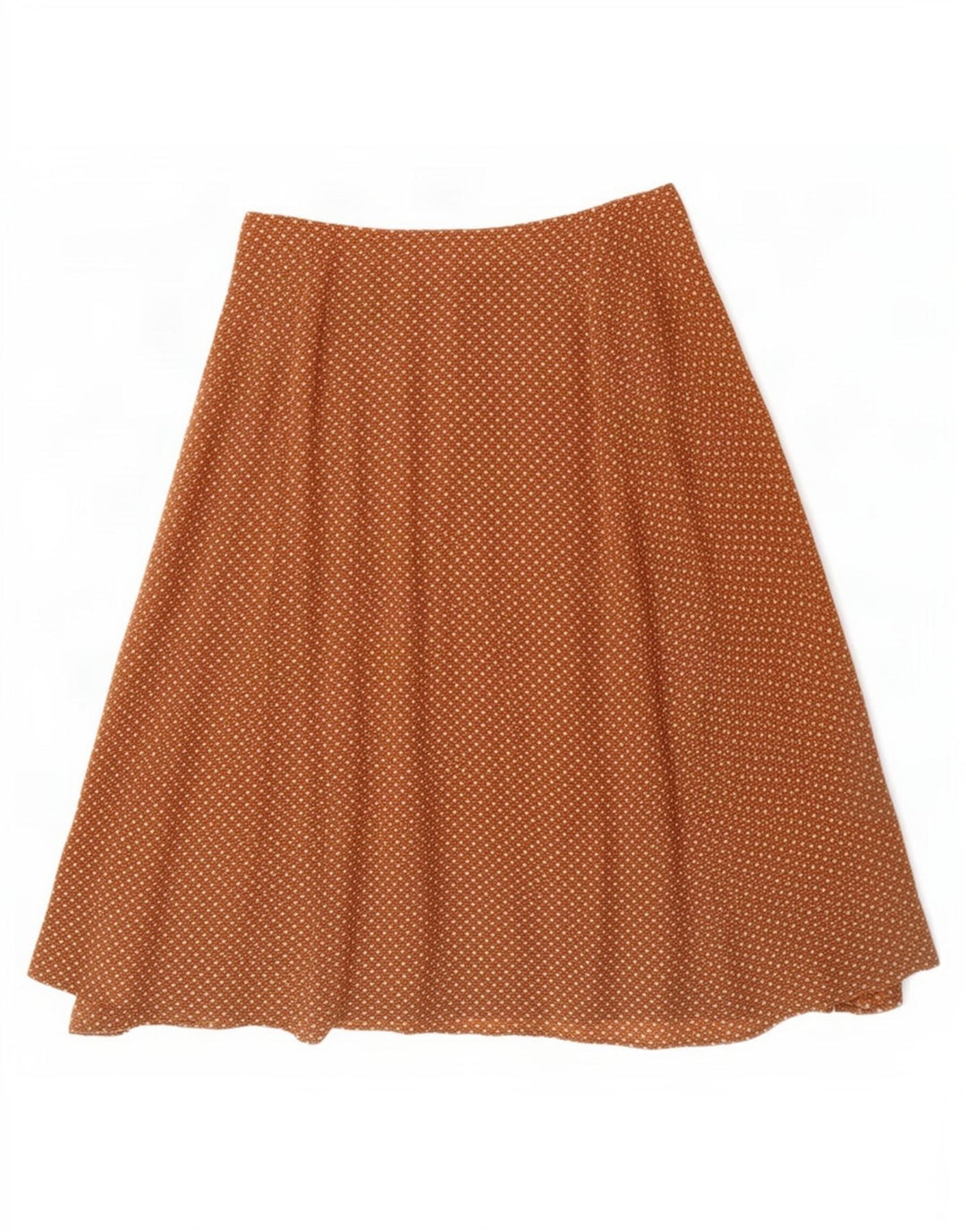 Les Copains Dame Flared Skirt IT 46 Large W32 Brown Spotted Acetate