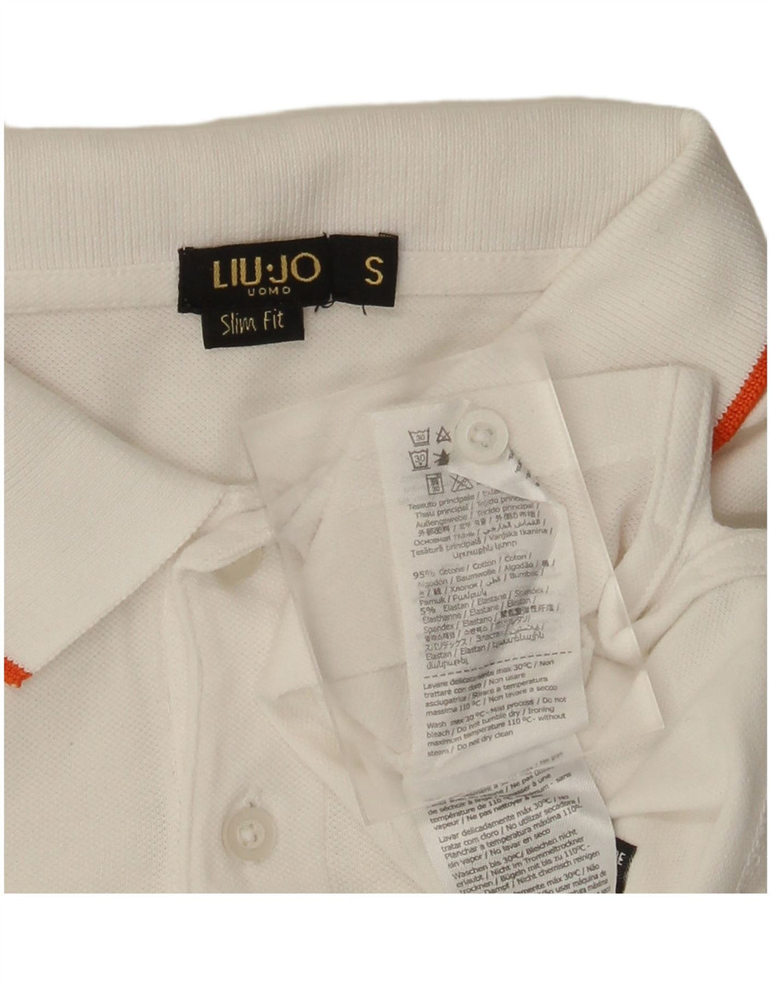 Liu Jo Herre Slim Fit Polo Shirt Lille hvid Bomuld