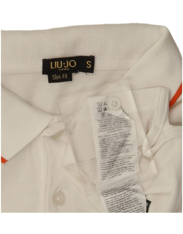Liu Jo Herre Slim Fit Polo Shirt Lille hvid Bomuld