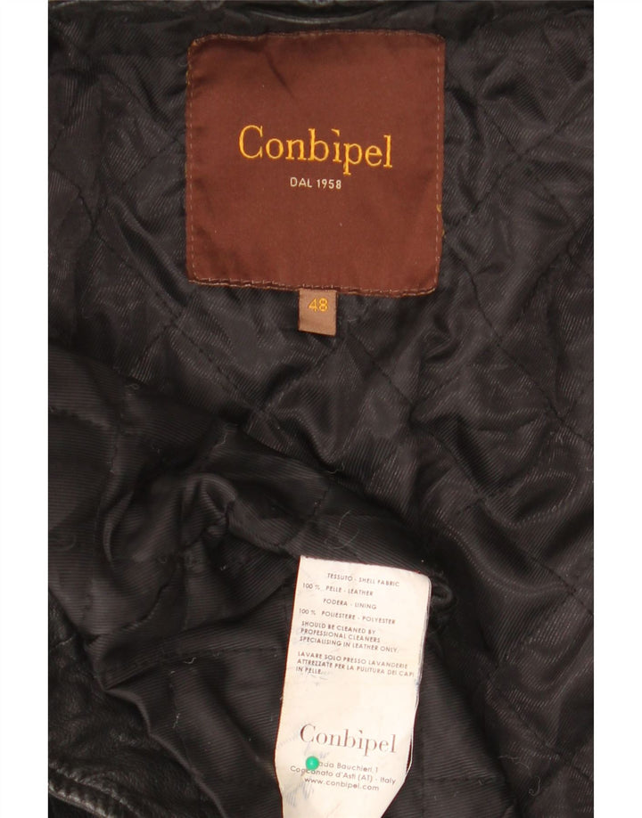 Conbipel Herre Læderjakke IT 48 Medium Sort