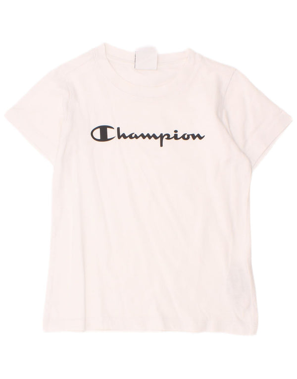 Champion Boys Grafisk T-Shirt Top 7-8 år Lille hvid bomuld
