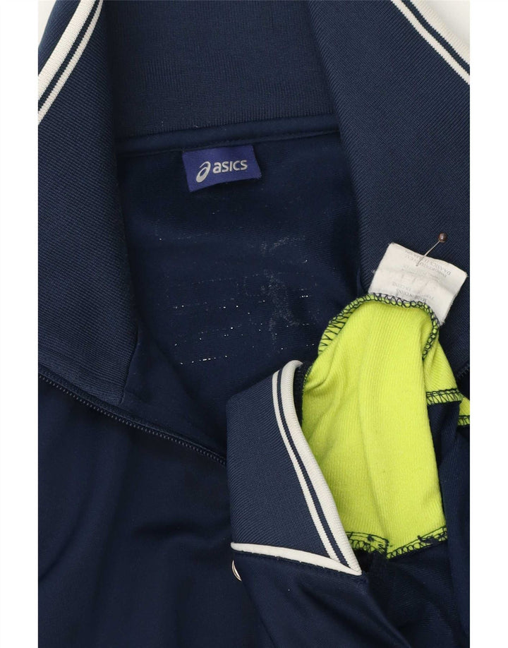 Asics Træningsdragt til mænd Topjakke Medium Marineblå Colourblock Polyester