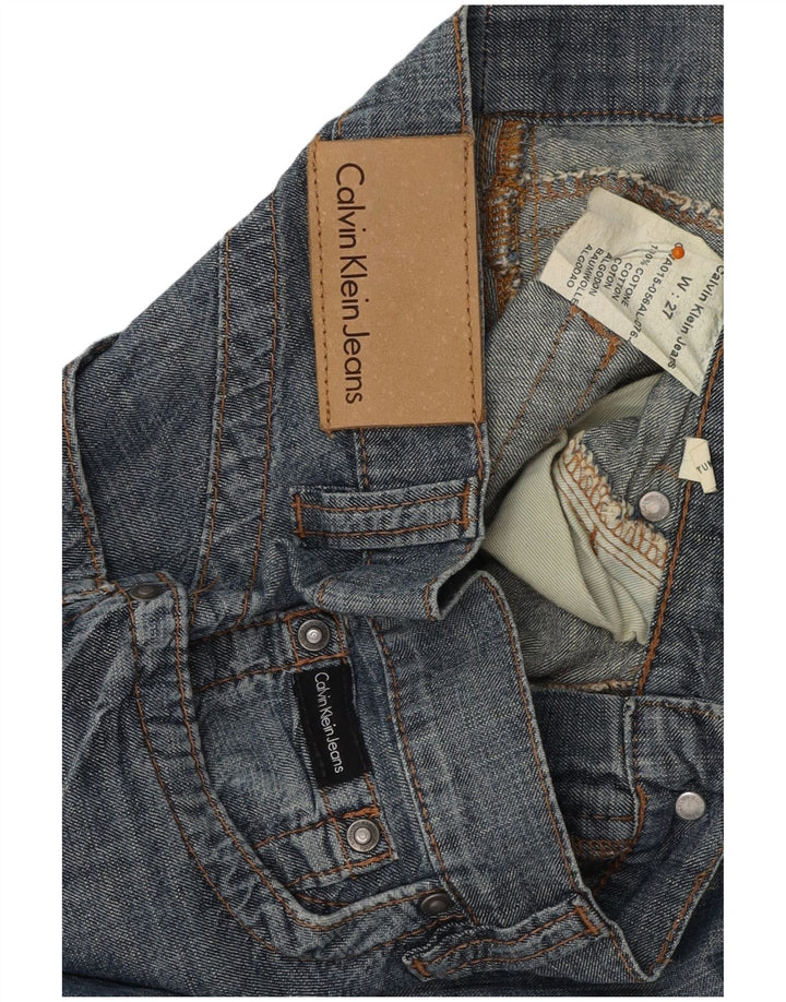 CALVIN KLEIN Dame Bootcut Jeans W27 L32 Blå Bomuld
