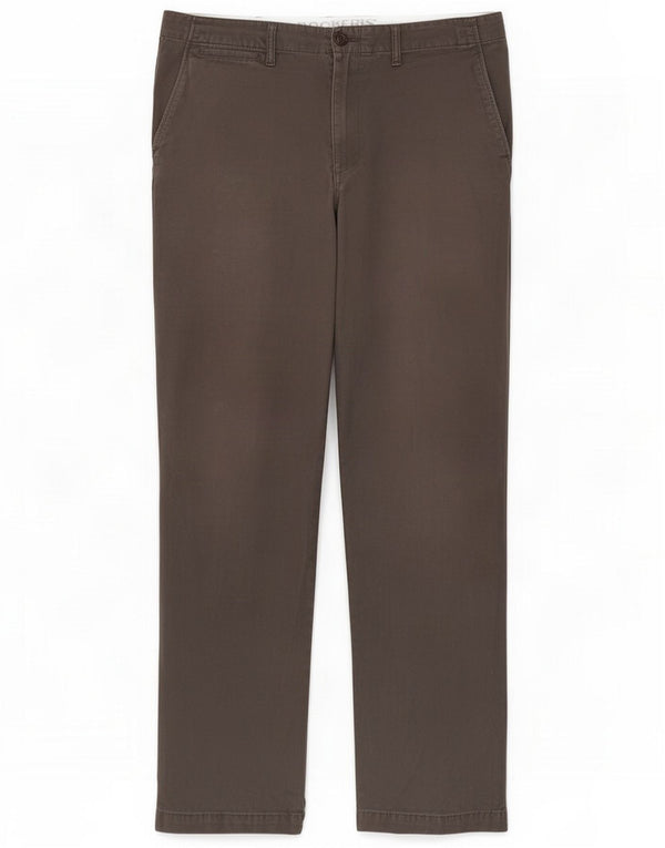 Dockers Straight Chino-bukser til mænd W33 L34 Grå Bomuld