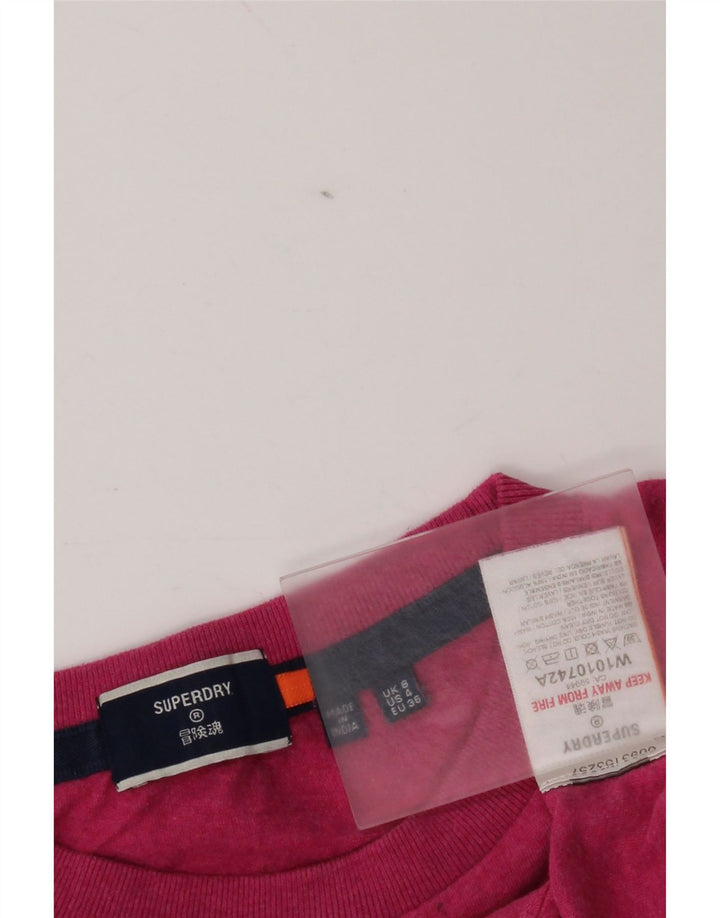 Superdry T-shirt i overstørrelse til kvinder DK 8 Lille Pink Bomuld