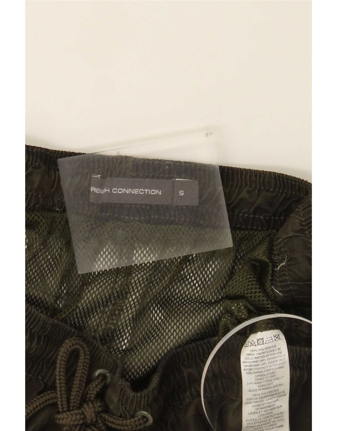 French Connection Badeshorts til mænd Small Green Camouflage Polyester