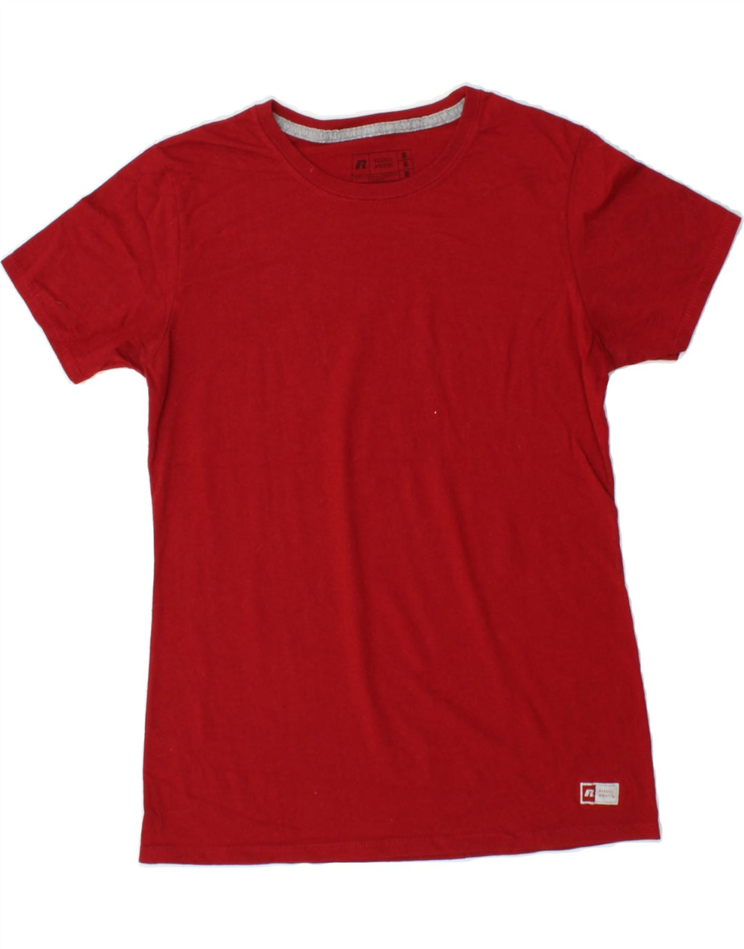 RUSSELL ATHLETIC Womens T-Shirt Top UK 12 Medium Red Cotton Vintage Russell Athletic and Second-Hand Russell Athletic from Messina Hembry 