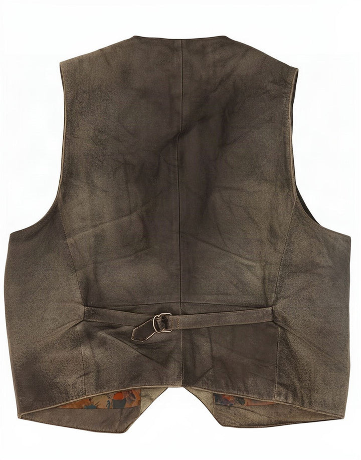 Vintage herre lædervest EU 52 Large Black