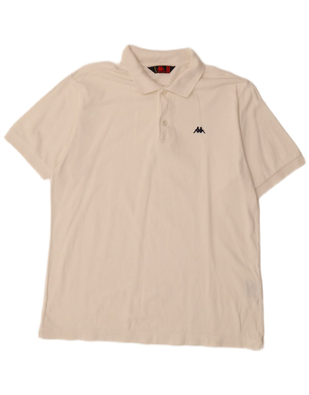 KAPPA Herre poloshirt Medium hvid bomuld