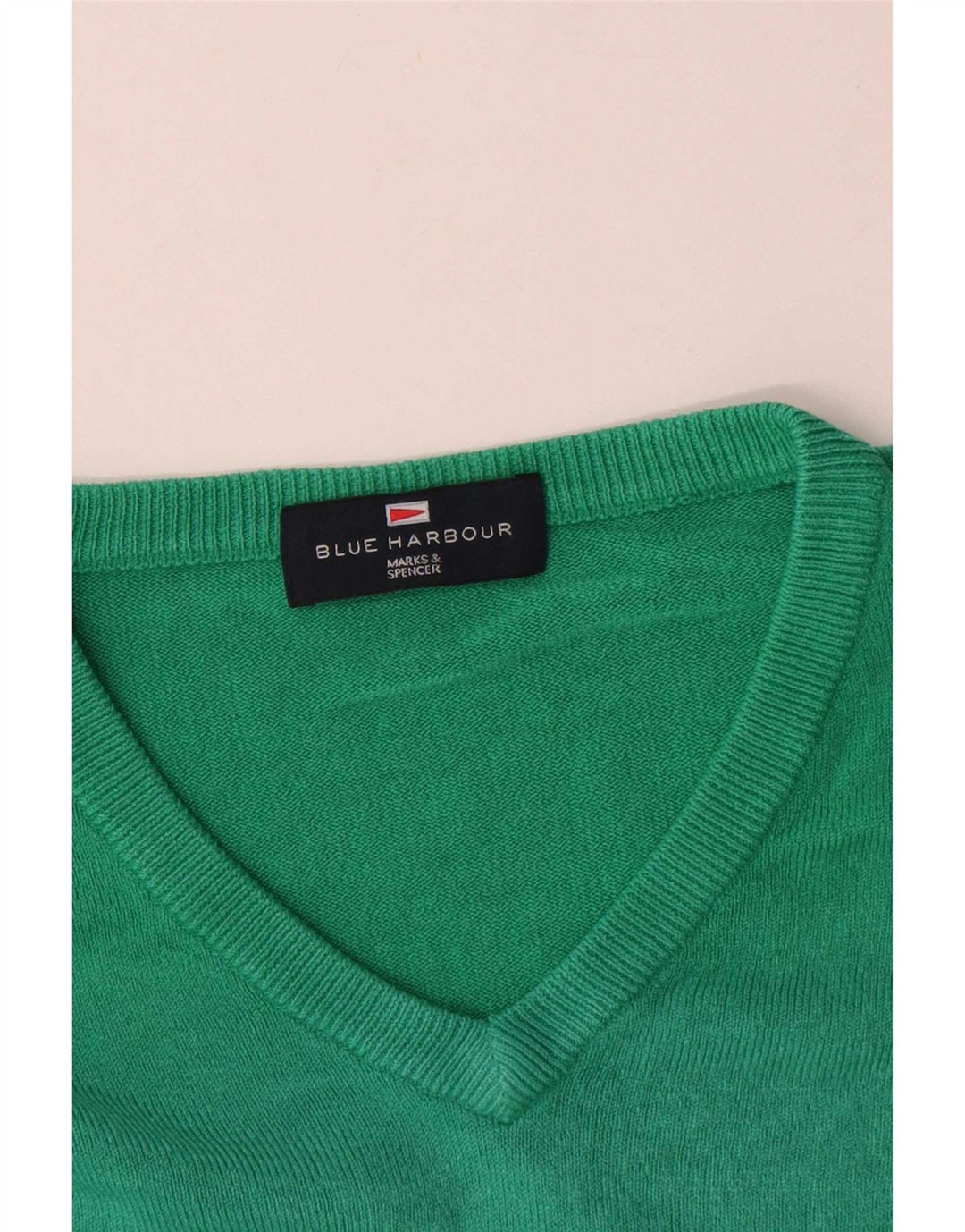 Marks & Spencer Herre Blue Harbor V-hals sweater Stor grøn