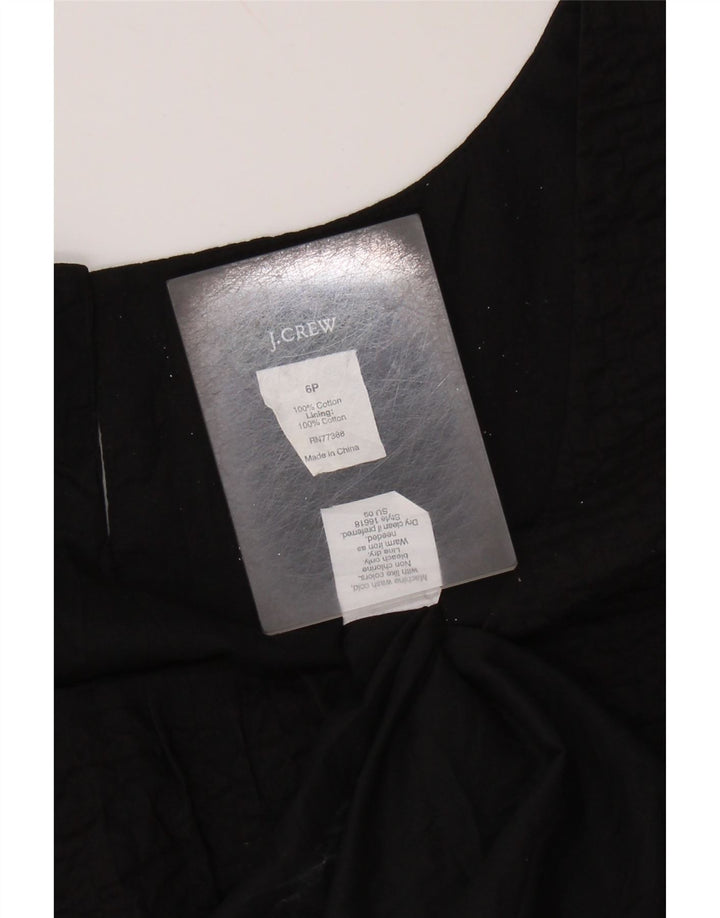 J. Crew Dame Ærmeløs A-Line Kjole US 6 Medium Sort Bomuld