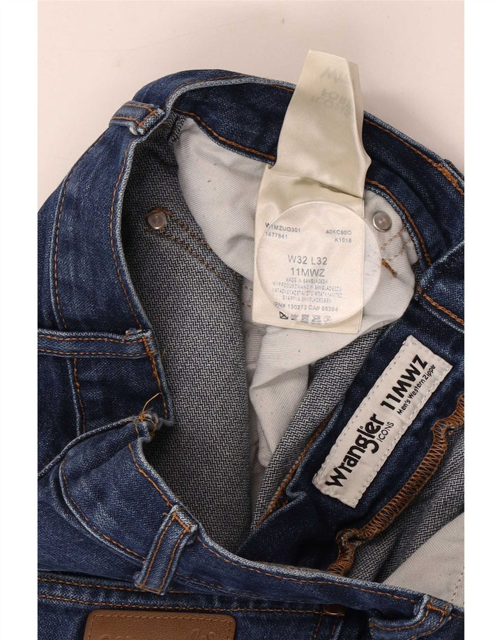 Wrangler Straight Jeans til mænd W32 L32 blå bomuld