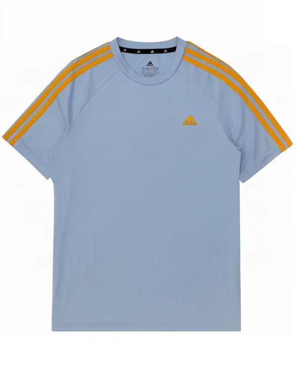 Adidas Boys Aeroready T-Shirt Top 13-14 År Blå Polyester