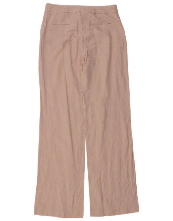 Zara kvinders brede ben Casual bukser Medium W28 L35 Pink Viscose