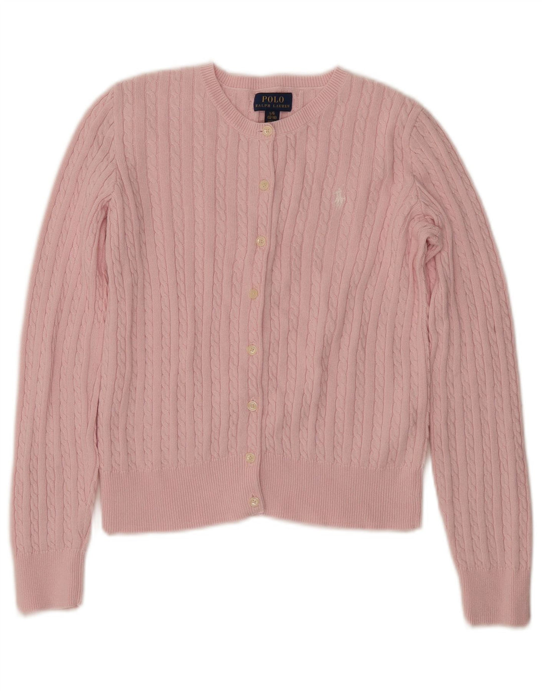POLO RALPH LAUREN Pige Cardigan Sweater 12-13 År Large Pink