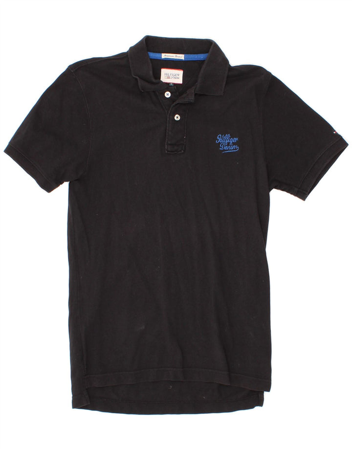 TOMMY HILFIGER Mens Polo Shirt Small Black Cotton Vintage Tommy Hilfiger and Second-Hand Tommy Hilfiger from Messina Hembry 