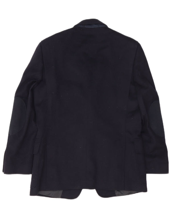 Vintage Herre 2-knaps blazerjakke IT 48 Medium Navyblå Virgin Wool