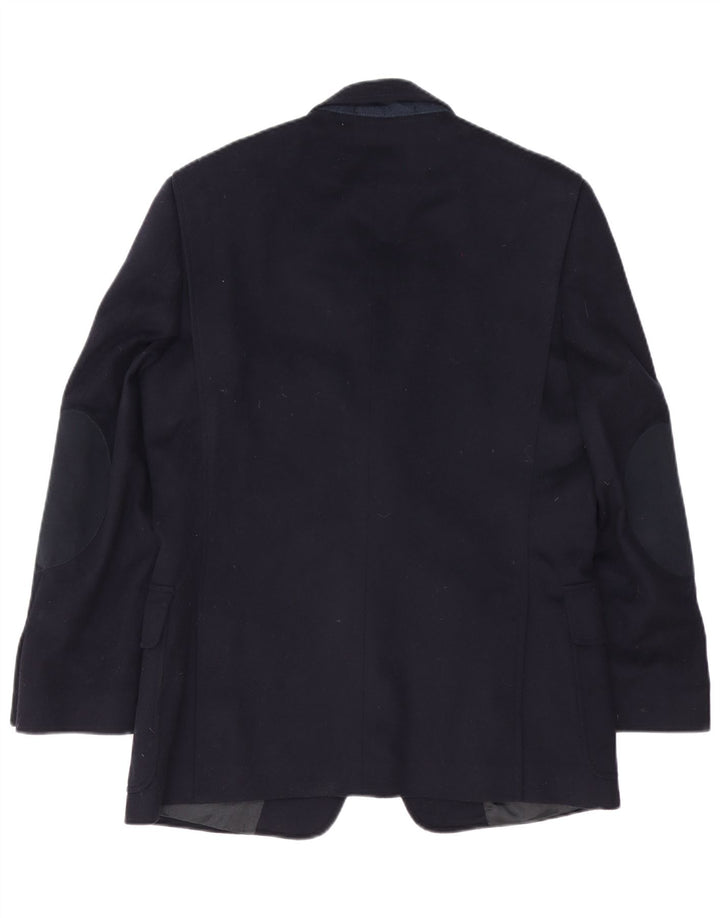 Vintage Herre 2-knaps blazerjakke IT 48 Medium Navyblå Virgin Wool
