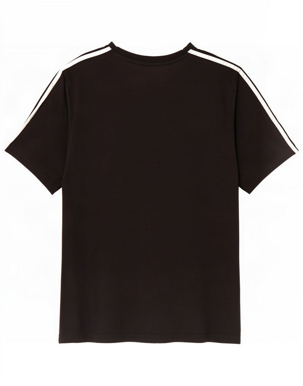 Adidas Herre T-Shirt Top Medium Sort Bomuld