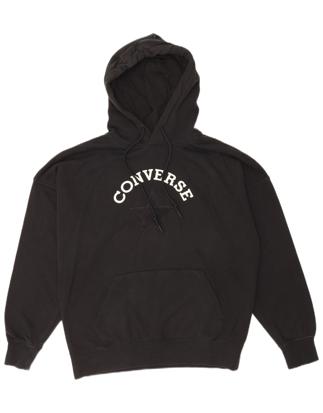 Converse grafisk hættetrøje til mænd mellem sort bomuld
