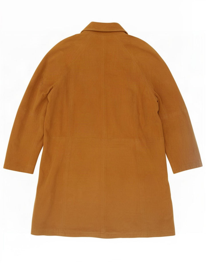 Vintage oversized ruskindsfrakke til kvinder IT 42 Medium Beige Læder