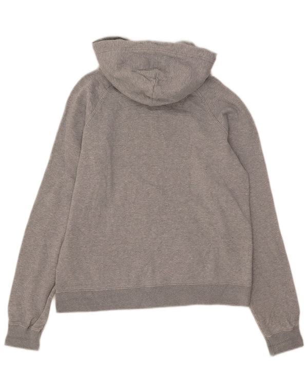 Champion Womens Zip Hoodie Sweater UK 14 Large Grey Cotton