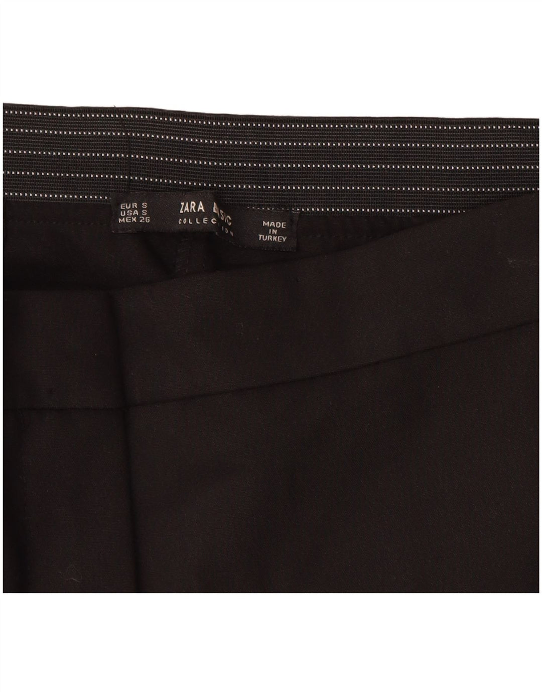 ZARA Womens Slim Chino Trousers Small W26 L27 Black
