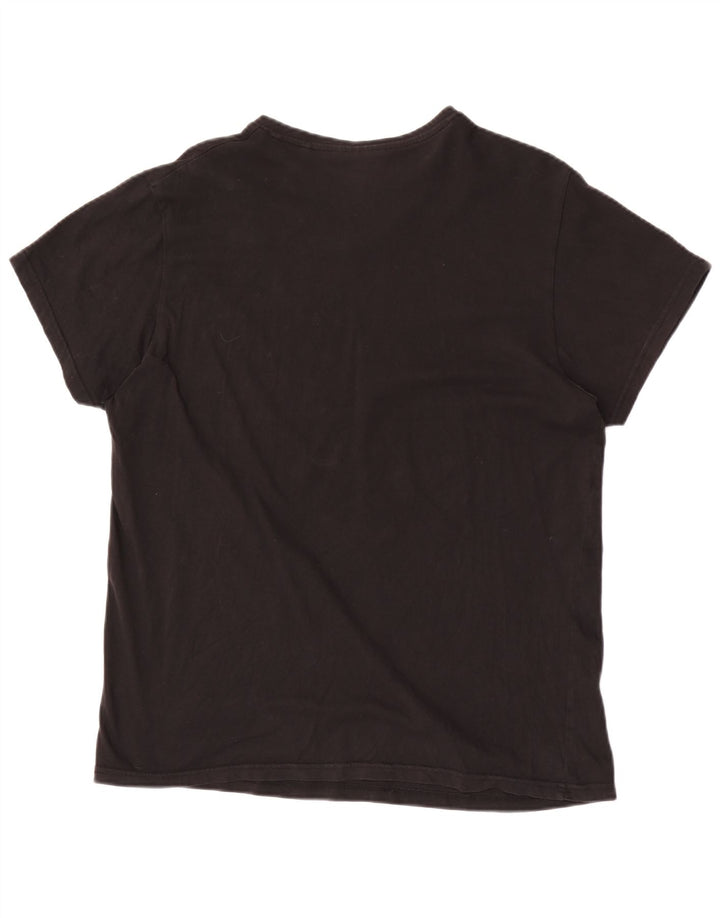 Lee Cooper Herre T-Shirt Top Stor Sort Bomuld