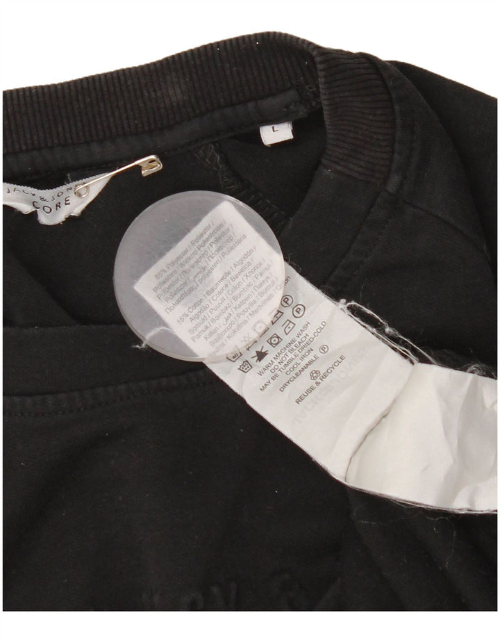 Jack & Jones Herre Sweatshirt Jumper Stor Sort Polyester