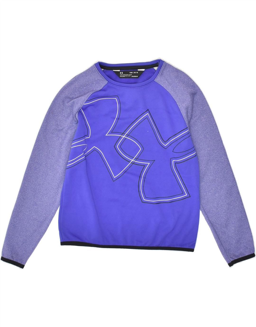 UNDER ARMOUR Girls Graphic Sweatshirt Jumper 11-12 Years Medium Blue | Vintage Under Armour | Thrift | Second-Hand Under Armour | Used Clothing | Messina Hembry 