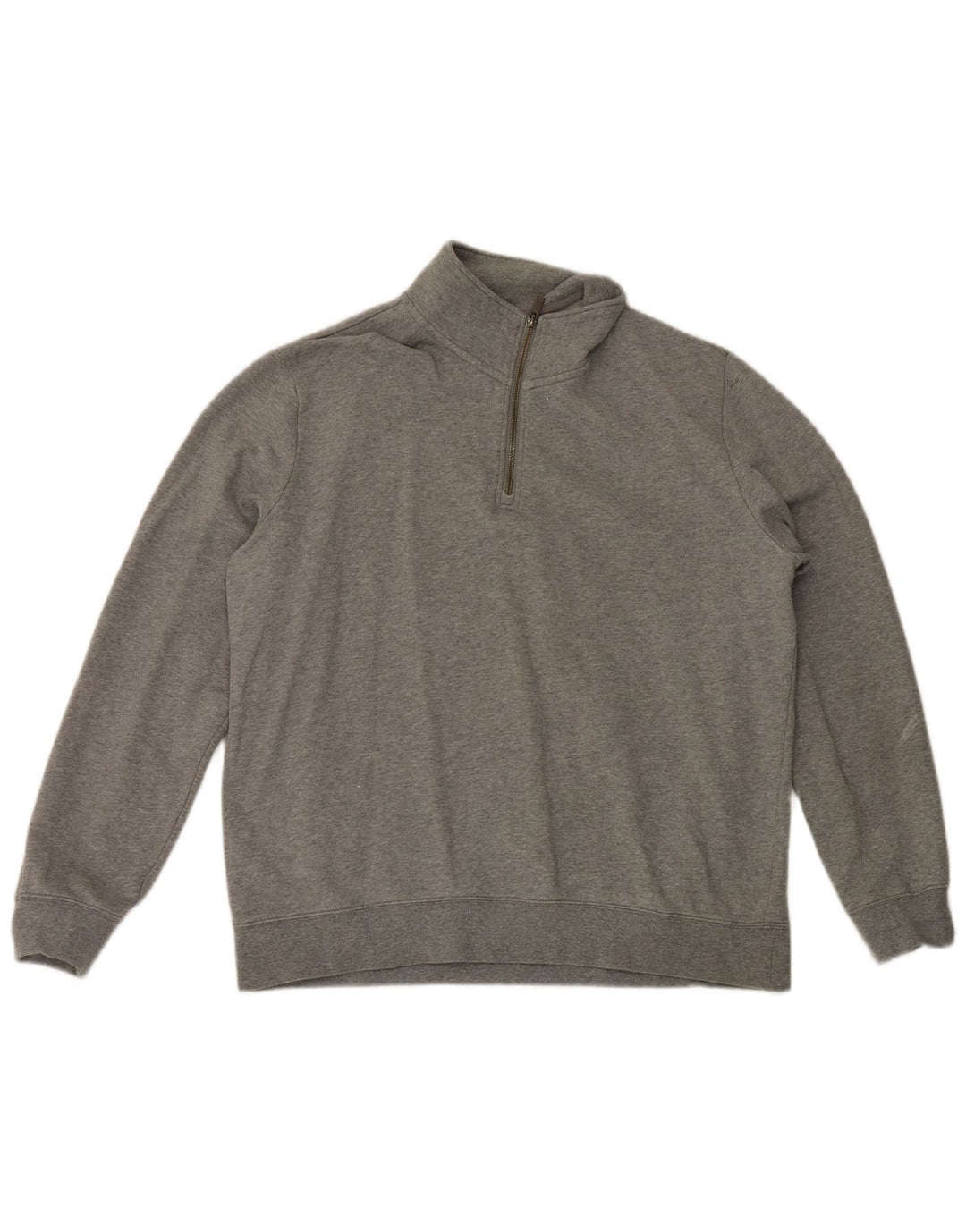 Marks & Spencer Sweatshirt med lynlås til mænd XL Grå bomuld