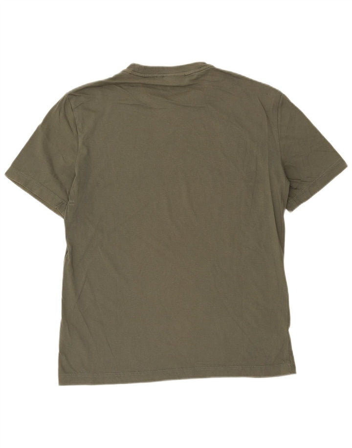 Calvin Klein Herre grafisk T-shirt Top Medium Khaki Bomuld