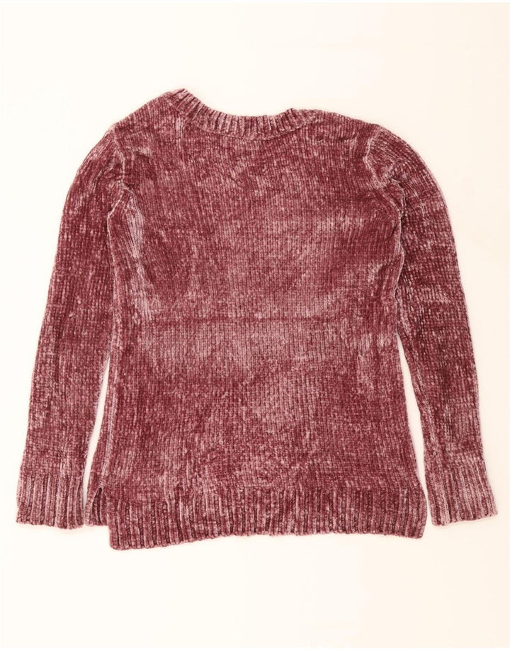 ORVIS Womens V-Neck Jumper Sweater UK 10 VSmall Burgundy Polyester Vintage Orvis and Second-Hand Orvis from Messina Hembry 