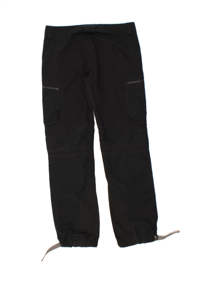 VINTAGE Womens Straight Cargo Trousers IT 42 Medium W36 L32 Black Vintage Vintage and Second-Hand Vintage from Messina Hembry 