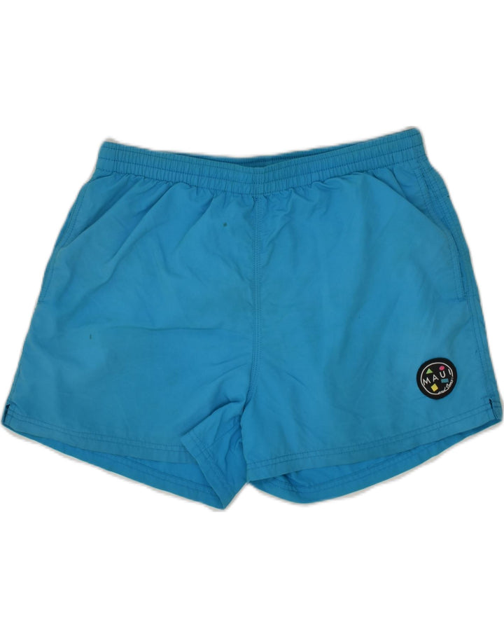 MAUI AND SONS Mens Graphic Swimming Shorts W30 Medium Blue | Vintage Maui and Sons | Thrift | Second-Hand Maui and Sons | Used Clothing | Messina Hembry 