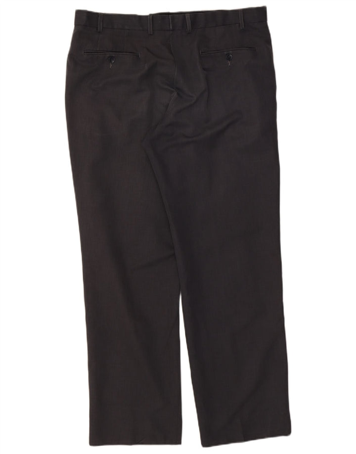 Marks & Spencer Straight Chino-bukser til mænd W36 L31 Blå polyester