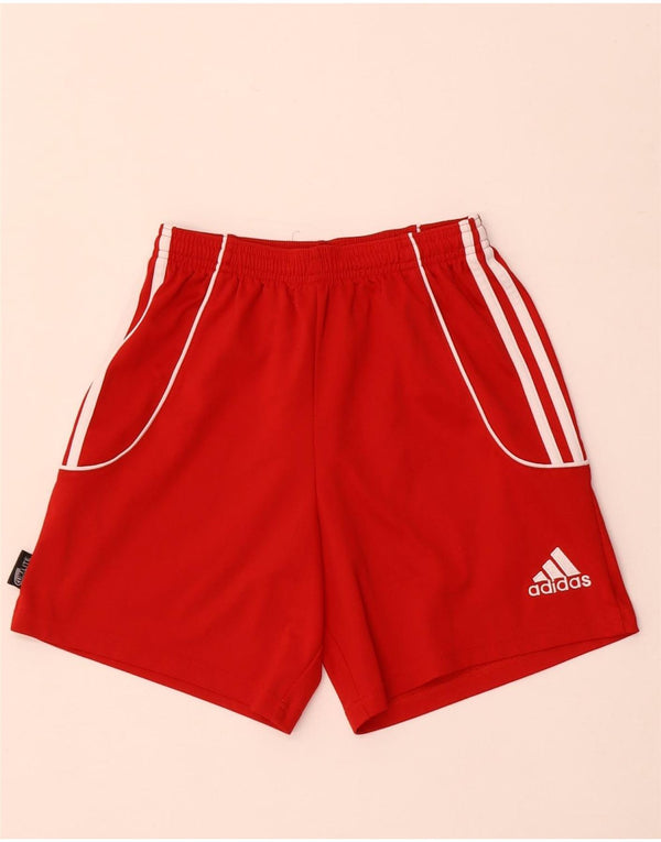 Adidas Boys Climalite Sportshorts 9-10 år XS Rød Polyester