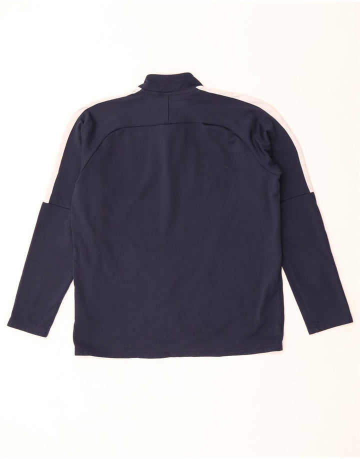 Nike Herre Dri Fit Pullover Træningsdragt Top Medium Navy Blue Colourblock