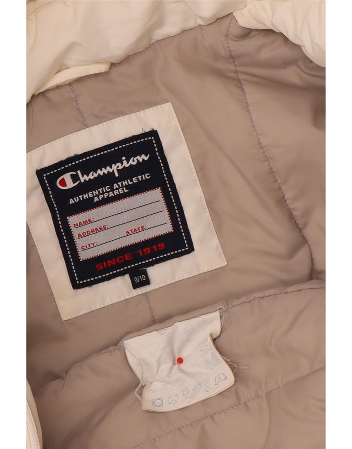 Champion Piger hættepolstret frakke 9-10 år hvid polyester