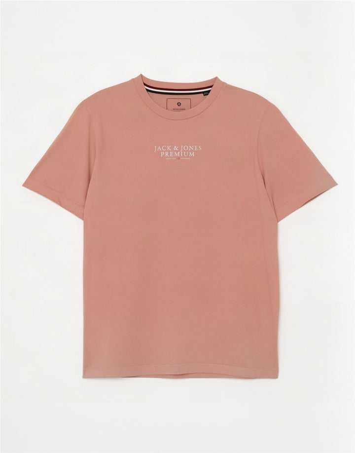 Jack & Jones Herre grafisk T-shirt Top Medium Pink Bomuld